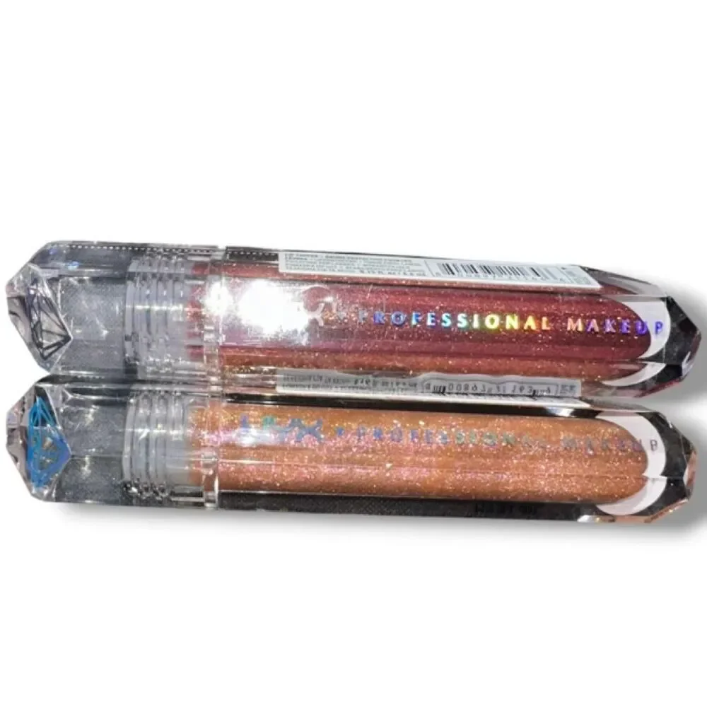 NYX Professional Makeup Butter Bling lip glosses sheer base sparkling glitter